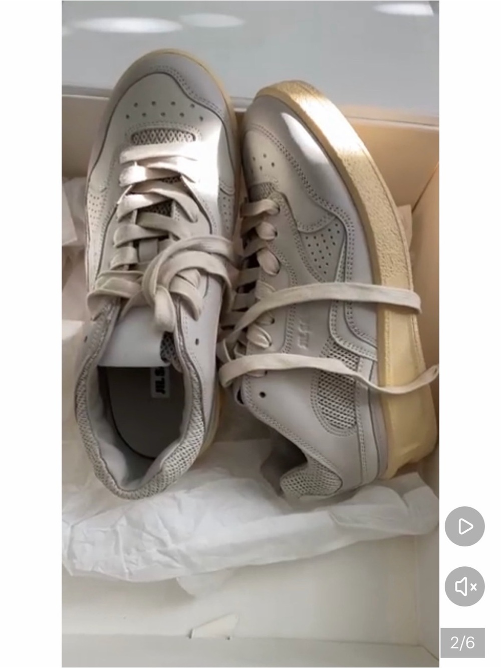 Jil Sander women’s calf leather sneakers size 36